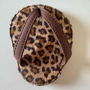 ❄️ Hallmark Brown Leopard Print Faux Leather Wine Glass Coaster